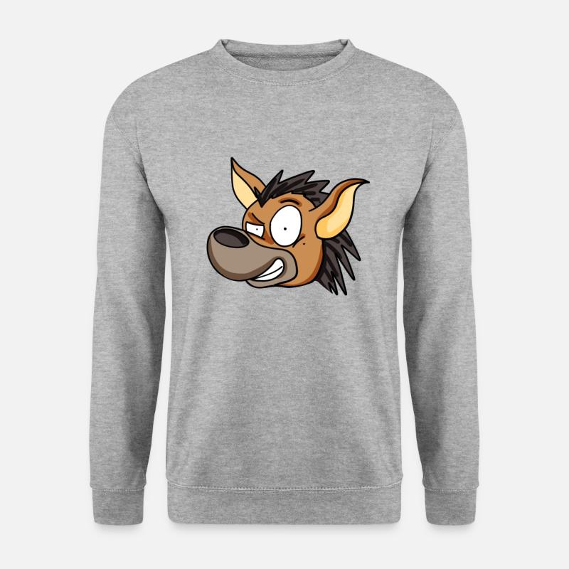 Hyäne - Unisex Pullover - Weißgrau meliert