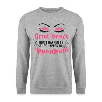 Licensed Esthetician Beautician - Unisex Pullover - Weißgrau meliert - Vorne - Alina (178cm) & Michal (187cm)