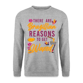 Cute Esthetician Skincare - Unisex Sweatshirt - salt & pepper - Front - Alina (178cm) & Michal (187cm)
