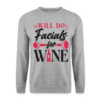 Cute Esthetician Skincare - Unisex Sweatshirt - salt & pepper - Front - Alina (178cm) & Michal (187cm)