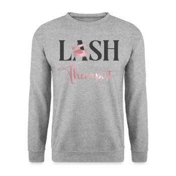 Esthetician Skincare Beautician - Unisex Sweatshirt - salt & pepper - Front - Alina (178cm) & Michal (187cm)