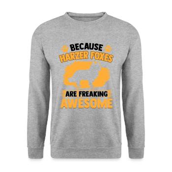 Le renard du Harz est un renard de troupeau fantastique - Sweat-shirt Unisexe - gris chiné - Devant - Alina (178cm) & Michal (187cm)