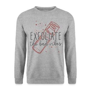 Soins de la peau d’esthéticienne agréée mignonne - Sweat-shirt Unisexe - gris chiné - Devant - Alina (178cm) & Michal (187cm)