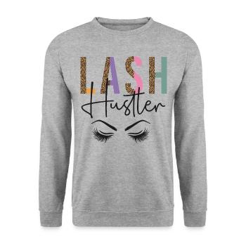 Esthetician Skincare Beautician - Unisex Sweatshirt - salt & pepper - Front - Alina (178cm) & Michal (187cm)