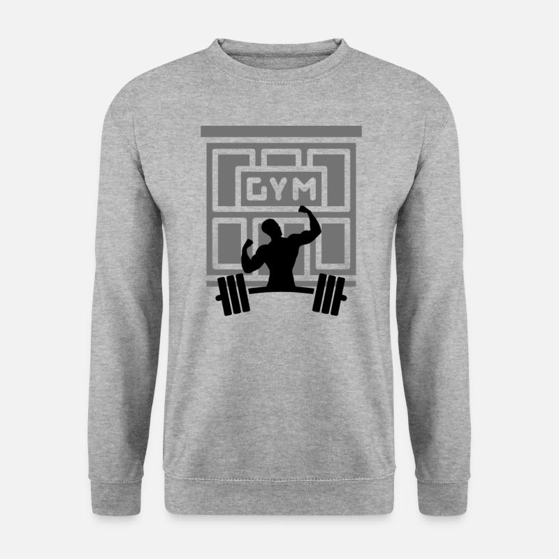 Gym Fanatic 100% - Unisex Pullover - Weißgrau meliert