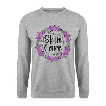 Cute Esthetician Skincare - Unisex Pullover - Weißgrau meliert - Vorne - Alina (178cm) & Michal (187cm)
