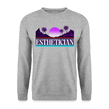 Soins de la peau d’esthéticienne agréée mignonne - Sweat-shirt Unisexe - gris chiné - Devant - Alina (178cm) & Michal (187cm)