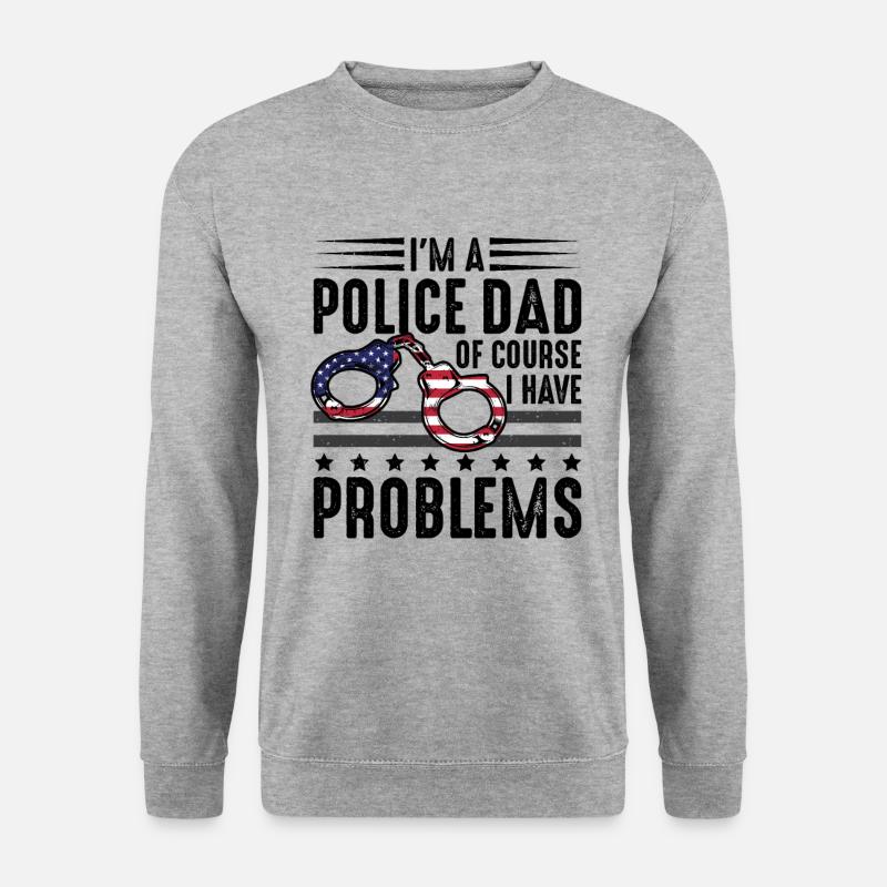 Polizei Polizist Polizeibeamte - Unisex Pullover - Weißgrau meliert