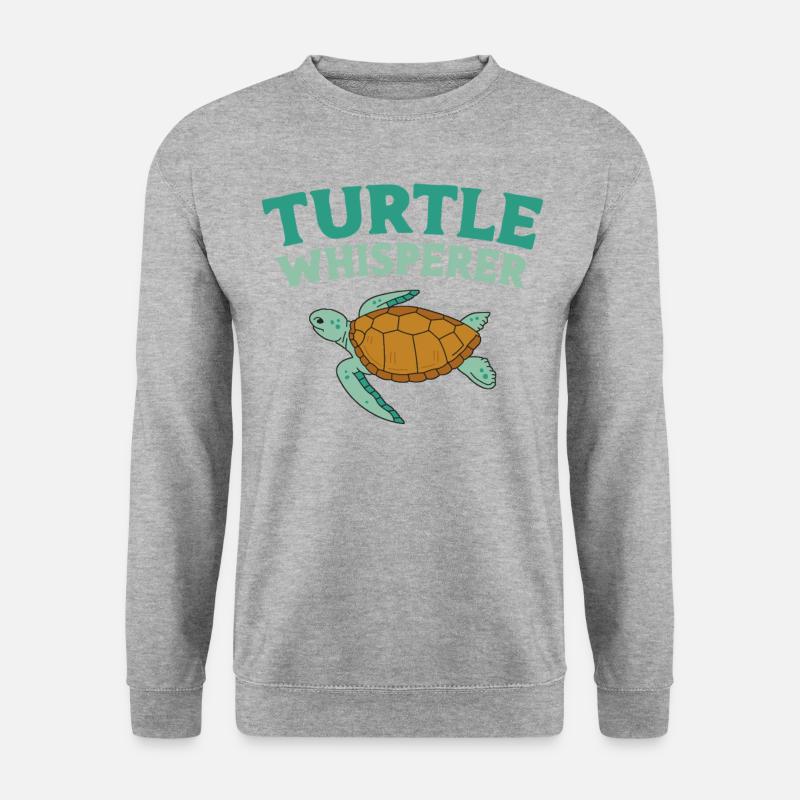 Sea Turtle Tortoise Turtle - Unisex Pullover - Weißgrau meliert