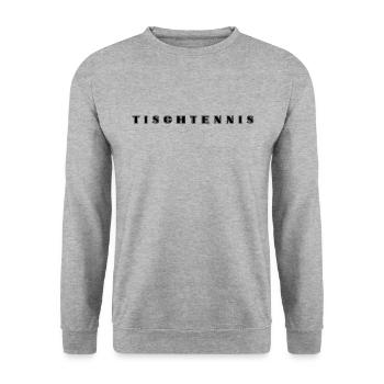 Table tennis lettering - Unisex Sweatshirt - salt & pepper - Front - Alina (178cm) & Michal (187cm)