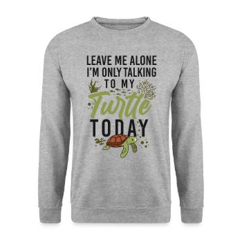 Tortue de mer Laissez-moi tranquille - Sweat-shirt Unisexe - gris chiné - Devant - Alina (178cm) & Michal (187cm)