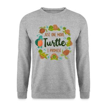Tortue de tortue de mer juste une tortue de plus - Sweat-shirt Unisexe - gris chiné - Devant - Alina (178cm) & Michal (187cm)