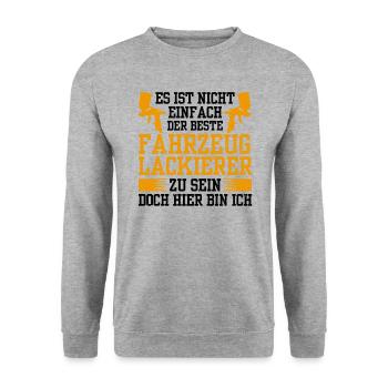 Der Beste Fahrzeuglackierer Lackierer - Unisex Pullover - Weißgrau meliert - Vorne - Alina (178cm) & Michal (187cm)