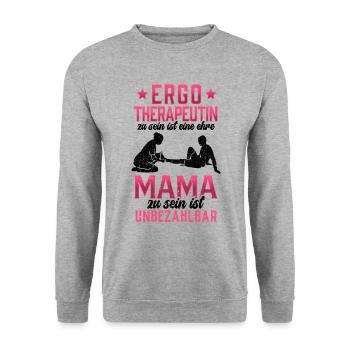 Ergotherapeutin ist eine Ehre Ergotherapie - Unisex Pullover - Weißgrau meliert - Vorne - Alina (178cm) & Michal (187cm)
