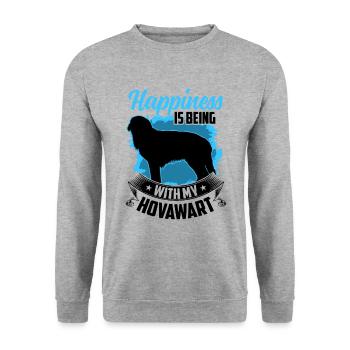 Hovawart fait un chien de ferme grossier heureux - Sweat-shirt Unisexe - gris chiné - Devant - Alina (178cm) & Michal (187cm)