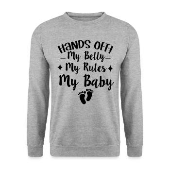 We Are Going To Have A Baby Announcement - Unisex Sweatshirt - salt & pepper - Front - Alina (178cm) & Michal (187cm)