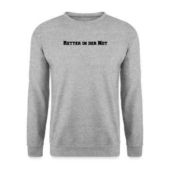 Feuerwehr - Retter in der Not - Unisex Pullover - Weißgrau meliert - Vorne - Alina (178cm) & Michal (187cm)