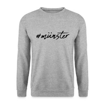 Minster - Unisex Sweatshirt - salt & pepper - Front - Alina (178cm) & Michal (187cm)