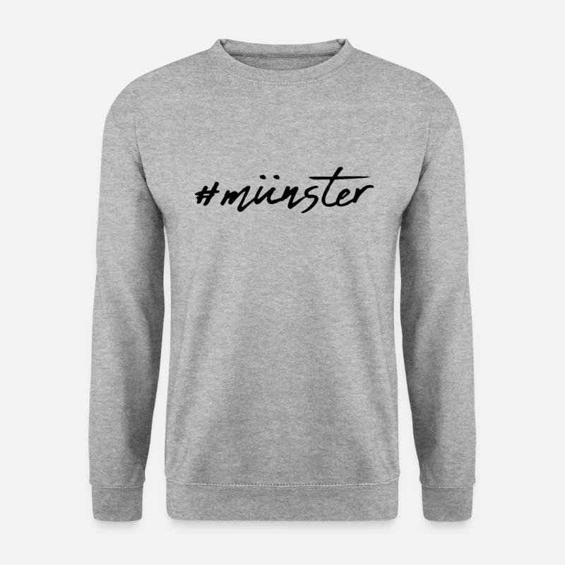 Münster - Unisex Pullover - Weißgrau meliert