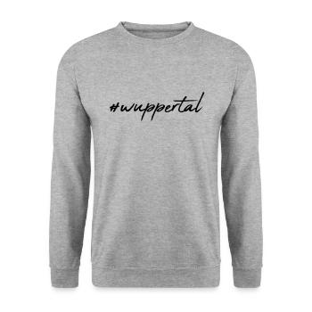 Wuppertal - Unisex Pullover - Weißgrau meliert - Vorne - Alina (178cm) & Michal (187cm)