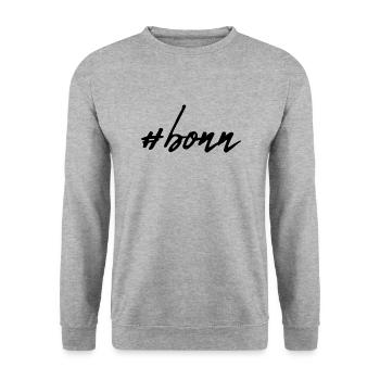 Bonn - Sweat-shirt Unisexe - gris chiné - Devant - Alina (178cm) & Michal (187cm)