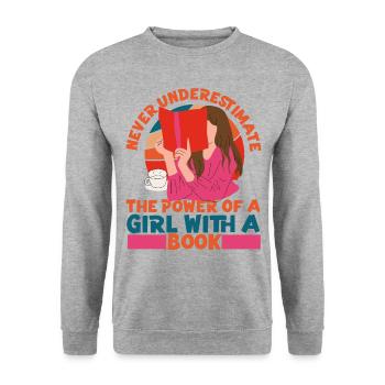 Les féministes ne sous-estiment jamais le - Sweat-shirt Unisexe - gris chiné - Devant - Alina (178cm) & Michal (187cm)