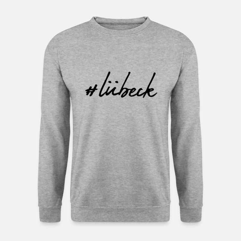 Lübeck - Unisex Pullover - Weißgrau meliert