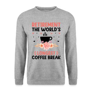 Grand-mère retraitée Pension de retraite Grand-mère Reti - Sweat-shirt Unisexe - gris chiné - Devant - Alina (178cm) & Michal (187cm)