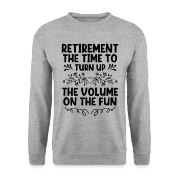 Grand-mère retraitée Pension de retraite Grand-mère Reti - Sweat-shirt Unisexe - gris chiné - Devant - Alina (178cm) & Michal (187cm)