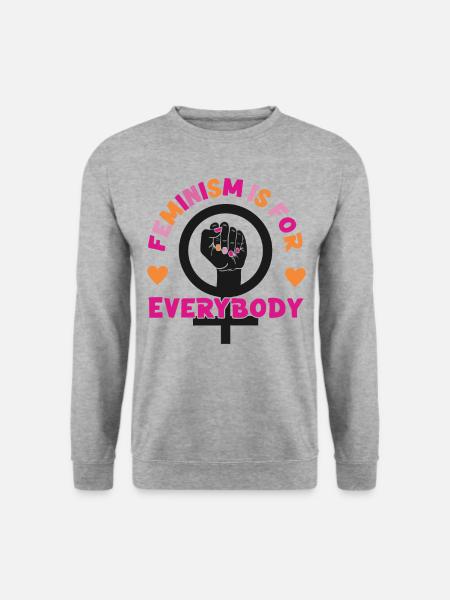 Feminist Feminism Is For Everybody - Unisex Pullover - Weißgrau meliert