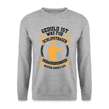 Gebäudereiniger rasten aus Fassadenreiniger - Unisex Pullover - Weißgrau meliert - Vorne - Alina (178cm) & Michal (187cm)
