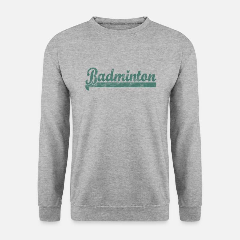 Badminton - Unisex Pullover - Weißgrau meliert