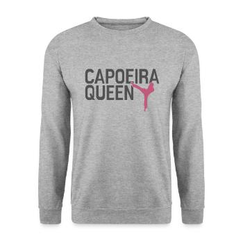 Reine de la Capoeira - Sweat-shirt Unisexe - gris chiné - Devant - Alina (178cm) & Michal (187cm)