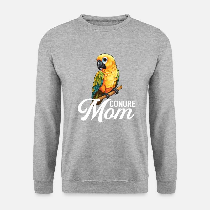 Sun Conure, parrot Conure - Unisex Pullover - Weißgrau meliert