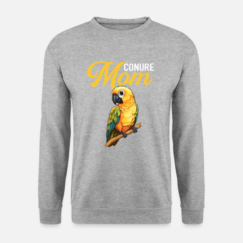 Sun Conure, parrot Conure - Unisex Pullover - Weißgrau meliert