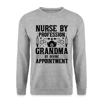 Pensionierte Oma Rentner Rentner Krankenschwester Krankenschwester Re - Unisex Pullover - Weißgrau meliert - Vorne - Alina (178cm) & Michal (187cm)