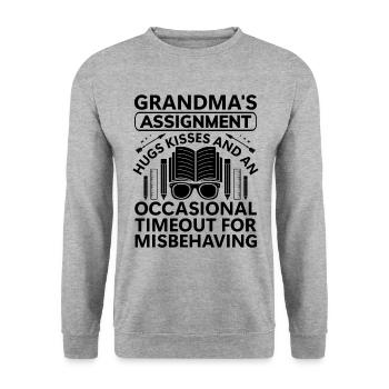 Retired Grandma Pensioner Pension Teacher Teach Re - Unisex Sweatshirt - salt & pepper - Front - Alina (178cm) & Michal (187cm)