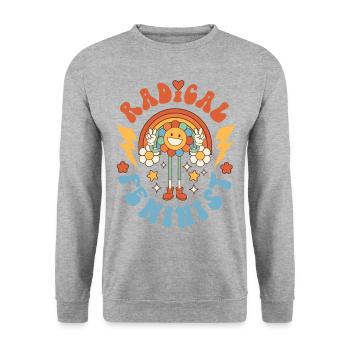 Feminist Radical Feminist - Unisex Sweatshirt - salt & pepper - Front - Alina (178cm) & Michal (187cm)