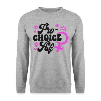 Féministe Pro-Choice Af - Sweat-shirt Unisexe - gris chiné - Devant - Alina (178cm) & Michal (187cm)
