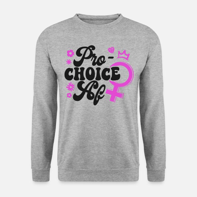 Feminist Pro-Choice Af - Unisex Pullover - Weißgrau meliert