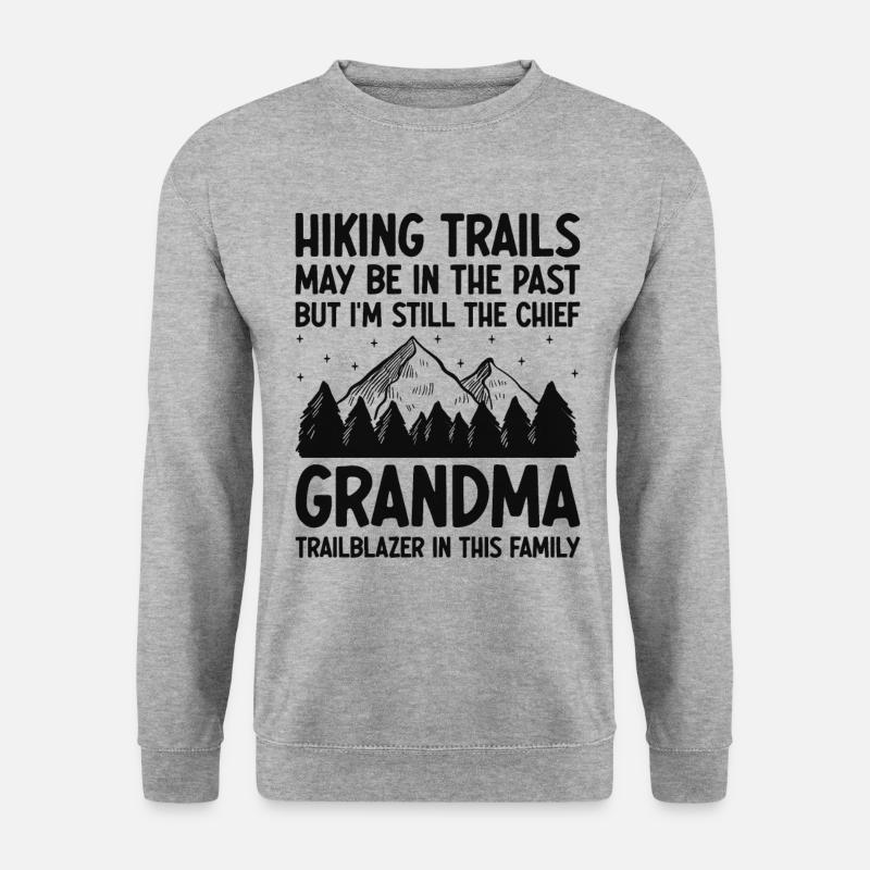 Wandern Rentner Rentner Rentner Wanderer Tre - Unisex Pullover - Weißgrau meliert