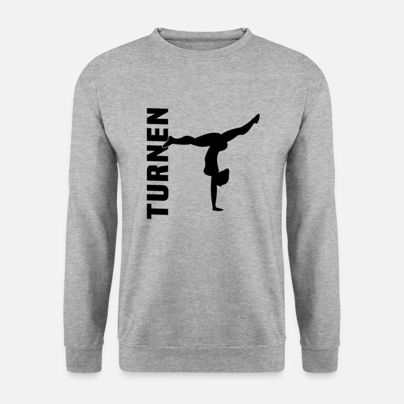 Turnen - Unisex Pullover - Weißgrau meliert