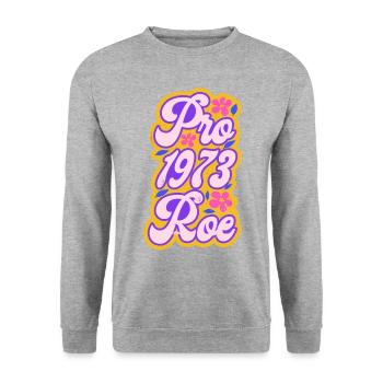 Féministe Pro 1973 Roe - Sweat-shirt Unisexe - gris chiné - Devant - Alina (178cm) & Michal (187cm)