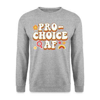 Féministe Pro-Choice Af - Sweat-shirt Unisexe - gris chiné - Devant - Alina (178cm) & Michal (187cm)