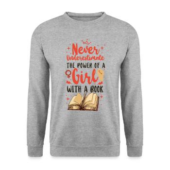 Les féministes ne sous-estiment jamais le - Sweat-shirt Unisexe - gris chiné - Devant - Alina (178cm) & Michal (187cm)