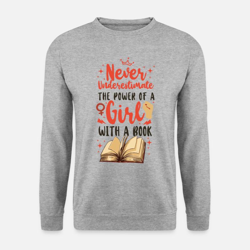 Feminist Never Underestimate The - Unisex Pullover - Weißgrau meliert