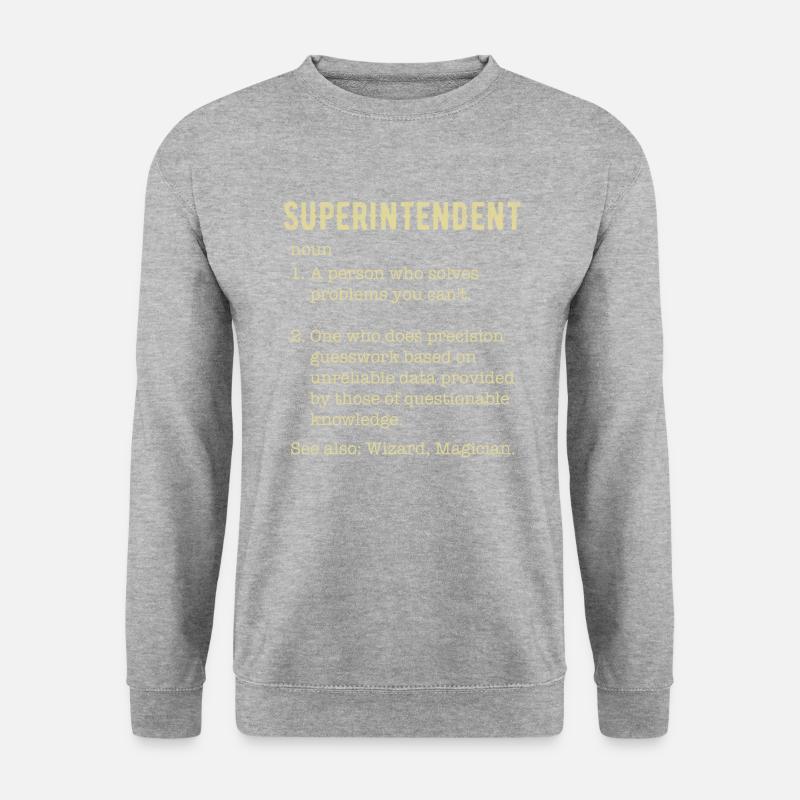 superintendent definition - Unisex Pullover - Weißgrau meliert