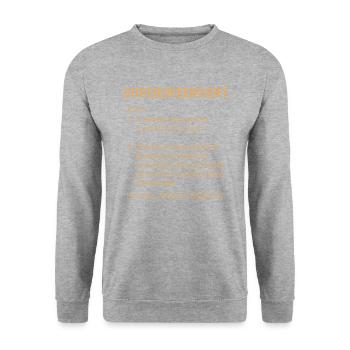 superintendent definition - Unisex Pullover - Weißgrau meliert - Vorne - Alina (178cm) & Michal (187cm)
