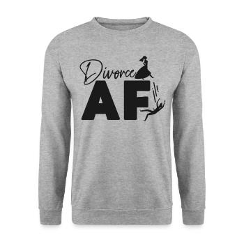 Happy Divorce Party Divorce Af - Unisex Sweatshirt - salt & pepper - Front - Alina (178cm) & Michal (187cm)
