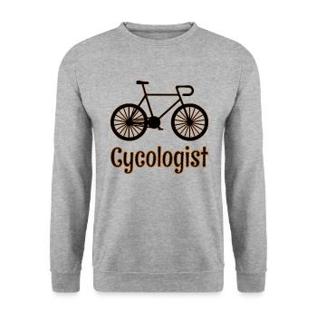 Cycologist Bike Design: Retro Vintage for Bikers - Unisex Sweatshirt - salt & pepper - Front - Alina (178cm) & Michal (187cm)